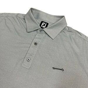 Footjoy Golf Polo Shirt Mens XL Gray Camo Speckled Performance Stretch Short